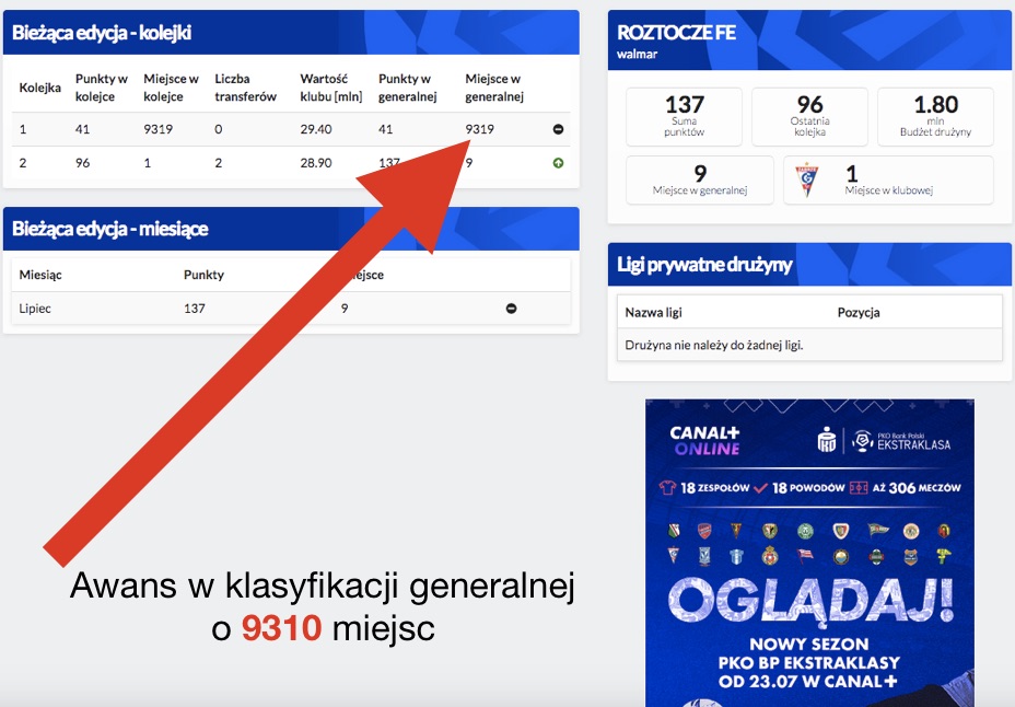 Awans w generalce o 9310 pozycji!